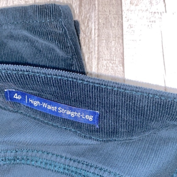 Talbots high waist straight green corduroy size 4 petite - Picture 4 of 6